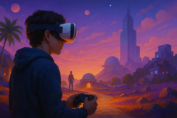 plaza digital futurista