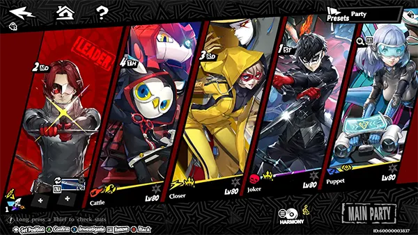 Personaggi Phantom X Persona 5